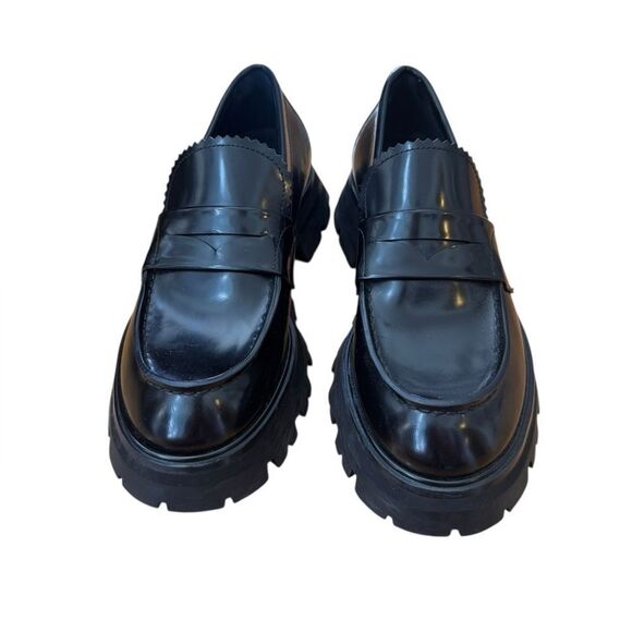 Alexander McQueen Black Leather Wander Loafers Size 36.5 - Picture 1 of 9